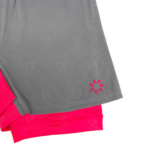 Shorts de sport personnalisés en gros, shorts de compression pour la gym, boxers de fitness avec cordon de serrage, vêtements de course 2 en 1 pour homme - Product Image 4