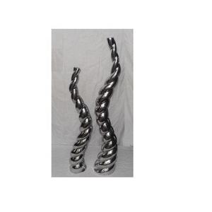 Jarrones de flores de aluminio fundido reciclado de alta calidad con remolinos en pulido de espejo decoración del hogar jarrón de suelo de Metal decoración del hogar - Product Image 2