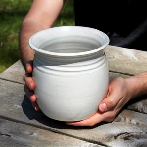 Handcrafted Ceramic <b>Utensil</b> <b>Holder</b> Rustic Farmhouse Jar High Temperature Fired Durable <b>Kitchen</b> Organizer Spacious <b>utensil</b> <b>holder</b> - Product Image 3