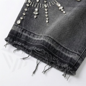 Men Summer Premium Workout Style <b>Shorts</b> Denim High Quality Low Rate Quick Dry Rhinestone Casual Fashion Streetwear <b>Trousers</b> - Product Image 6