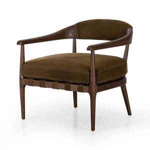 Modern Solid Wood Accent <b>Chair</b> Upholstered <b>Lounge</b> Armchair <b>Cushioned</b> Side <b>Chair</b> Home Furniture for Living Room Hotel Apartment - Product Image 2
