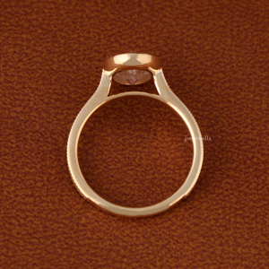 Luxury Oval Cut Lab Grown Diamond Engagement <b>Ring</b> 14K <b>Gold</b> Vintage Bezel <b>Set</b> Solitaire <b>Ring</b> Handmade Fine Jewelry - Product Image 5