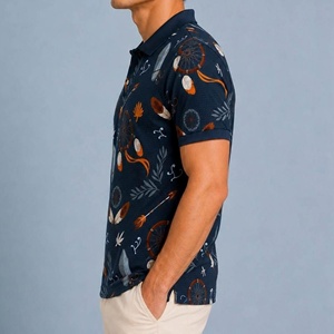 Mens Dreamcatcher Polo <b>Shirt</b> <b>Boho</b> Tribal Printed Short Sleeve Golf Collar Casual Top Apparel Manufacturer - Product Image 2
