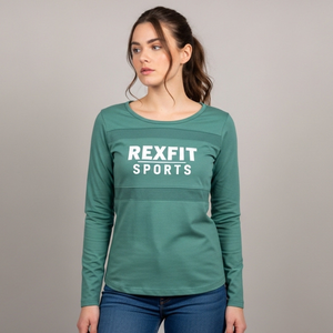 Camisetas Casuales de Punto con Cuello Redondo y Manga Larga para Mujer, 100% Algodón, Cómodas, Modernas, Ropa de Verano para Mujer, Precio Razonable, OEM - Product Image 4