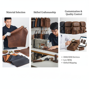 Bolso de Pecho de Cuero Genuino para Hombre, Estilo Vintage, Ligero y Duradero, para Uso en Primavera/Verano - Product Image 5