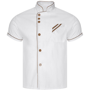 เสื้อเชฟผ้าฝ้าย 100% ดีไซน์ทันสมัย เหมาะสำหรับเชฟมืออาชีพ เสื้อเชฟแขนยาว เสื้อเชฟแขนสั้น - Product Image 1