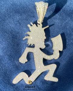 Pendentif hache hip-hop serti de pierres en argent sterling 925 avec diamants Moissanite VVS certifiés IGI, cadeau unisexe - Product Image 1