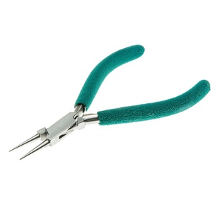 คีมตัดเหล็กคาร์บอนจมูกกลมที่มีด้ามจับกันลื่นสำหรับเครื่องประดับขดลวดมือ DIY สำหรับใช้ในบ้าน - Product Image 1