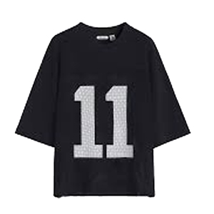 เสื้อยืดผ้าเจอร์ซีย์ตาข่ายสีดำและผ้าอินเตอร์ล็อค ดีไซน์หนา ออกแบบตามสั่ง OEM  แบบซับลิเมชั่น ไหล่ตก สำหรับผู้ชาย - Product Image 1