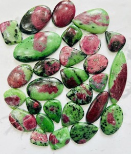 Pierre précieuse naturelle Zoisite rubis, cabochon, perles et anneau, de haute qualité, pour la fabrication de bijoux pendentifs, pierre précieuse naturelle rubis - Product Image 1