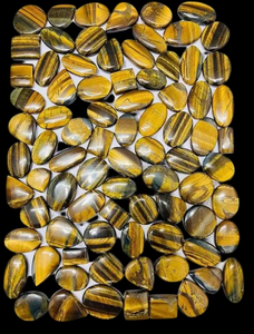 Pierre précieuse naturelle œil de tigre, cabochon poli, formes variées, toutes tailles, certifiée par un tiers, personnalisable, pour bijoux, non traitée - Product Image 1