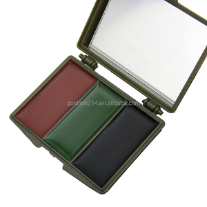 Camo Cream Woodland <span class=keywords><strong>Camouflage</strong></span> Green Face Paint Set <span class=keywords><strong>Kit</strong></span> de <span class=keywords><strong>peinture</strong></span> corporelle lavable pour la chasse à Halloween et rester caché - Product Image 1