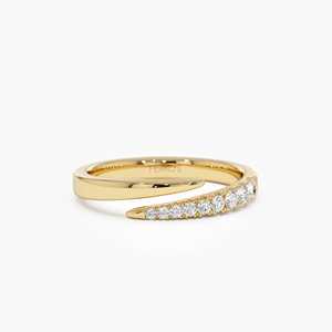 Anillo Cruzado de Moissanita de 14K, Joyería Fina de Plata de Ley 925, Joyería de Boda para Mujer, Anillo de Compromiso de Moissanita - Product Image 5