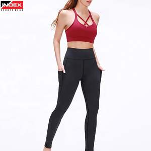 Ensemble de soutien-gorge de sport et legging pour femme, haute élasticité, vêtements de sport respirants, tenue de fitness pour yoga, entraînement, course à pied - Product Image 1
