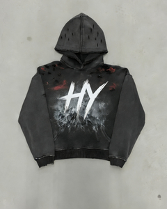 เสื้อฮู้ดแฟชั่นพิมพ์ลาย DTG ผ้าคอตตอนฟอกสี ทรงหนา สไตล์สตรีทแวร์ - Product Image 5