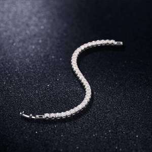 Pulsera de Moissanita Tipo Tenis de Plata Hecha a Mano, Brillante, Corte Redondo, Joyería Fina para Novia, Boda, Regalo, Venta al por Mayor - Product Image 4