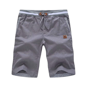 Top Selling <b>Men</b> Sportswear Casual Solid Embroidered Quick Dry Anti-UV <b>Breathable</b> Stone Color Custom Logo Cotton Shorts - Product Image 6
