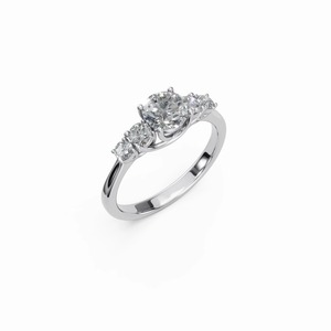 แหวนหมั้นเพชรเกลียวถัก18K โรสโกลด์หรูหราในห้องปฏิบัติการ - Product Image 1
