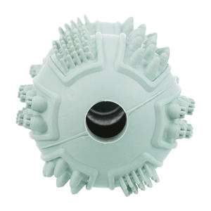 Jouet à mâcher pour animaux de compagnie en caoutchouc naturel 9 cm pour chiens avec surface texturée et design à trous - Product Image 5