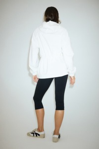 Blouson à capuche blanc avec fermeture éclair, coupe-vent en polyester tissé, idéal pour l'automne - Product Image 3