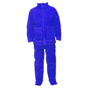 High Quality Cowhide Split Leather Premium Industrial Fire Resistant Level Protection Safety <b>Jacket</b> Welding Suits <b>Construction</b> - Product Image 6