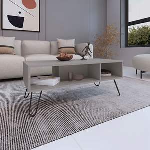 Selma Mesa de centro de 4 Patas con 2 estantes Muebles elegantes y elegantes - Product Image 2