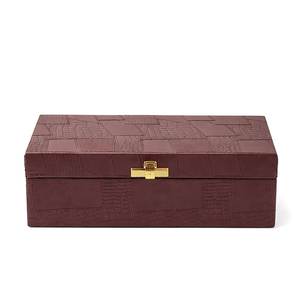 Modern Leather Storage Box Organizer with Soft Velvet Lining for <b>Watches</b> Jewelry and Personal Valuables - Product Image 3