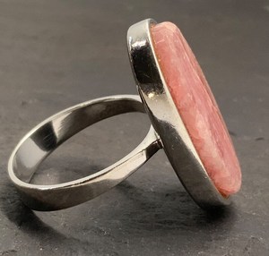 Anillo Vintage de Rodocrosita en Plata de Ley, Talla UK M, Talla US 6, Talla EU 51, Joyería Hecha a Mano con Piedras Preciosas, Regalo para Mujer - Product Image 2