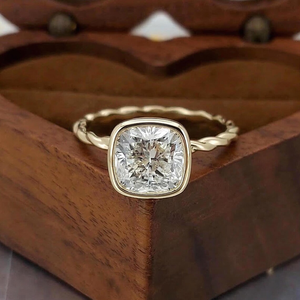 Cushion Cut 3.5 Ct Diamond Engagement <b>Ring</b> 18K Solid Gold Classic Women's Jewelry Natural Stone <b>Solitaire</b> GIA Certified - Product Image 3