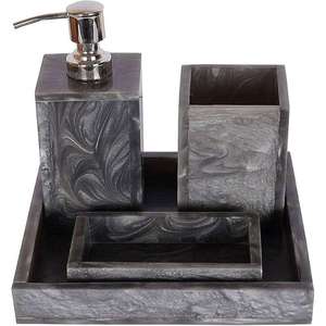 Luxury Handmade Resin Washroom <b>Accessories</b> with Elegant Countertop <b>Bathroom</b> <b>Accessories</b> <b>Set</b> for Modern Interiors Use from India - Product Image 5