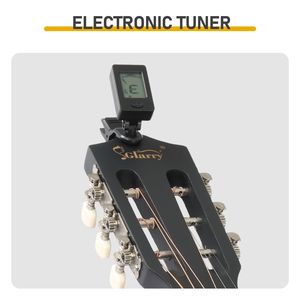 Chitarra Acustica Rotonda Nera Opaca da 38 Pollici con Plettri, Corde, Capotasto, Custodia, Accordatore e Tracolla per Principianti - Product Image 2