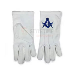Guantes Masónicos Formales con Tela de Primera Calidad, Ajuste Cómodo en la Muñeca y Acabado Impecable, Ideales para Reuniones de Logias - Product Image 2