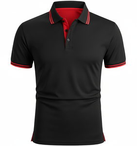 Chemises polo pour hommes, été, coton, élasthanne, manches courtes, respirantes, vêtements décontractés, broderie personnalisée en gros - Product Image 3