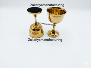 Luxury Handcrafted Stainless Steel <b>Goblet</b> - Vintage Style PVD Gold Chalice for Wedding & Communion - Product Image 5