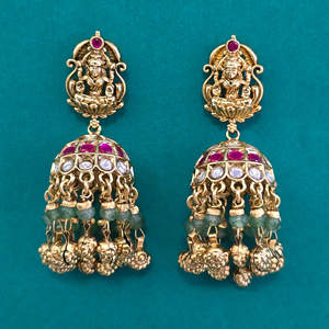 Pendientes Antiguos Hechos a Mano de Última Moda con Baño de Oro, Calidad de Exportación 233251 - Product Image 3