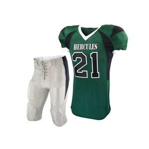 Ensemble de maillots de football américain Patriots, imprimé orange et vert, pantalon respirant, équipement de performance, col en V, manches courtes, pour hommes adultes - Product Image 2