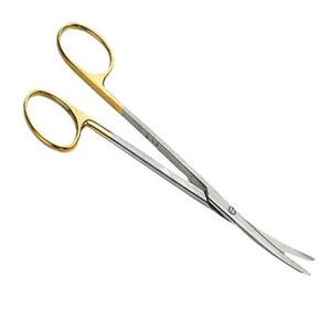 Tijeras Quirúrgicas Ortopédicas Médicas Semibizotadas en Oro, Rectas y Curvas, Tipo Mayo, 5.5" TC, Precio Mayorista Económico - Product Image 2