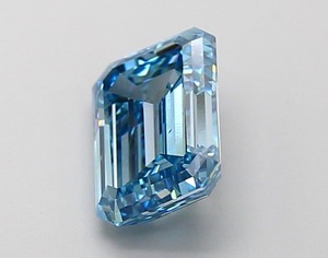 Diamant de laboratoire bleu vif taille émeraude de 1,5 carat, clarté VS1, polissage excellent, pierre précieuse CVD de qualité supérieure pour bijoux sur mesure - Product Image 3