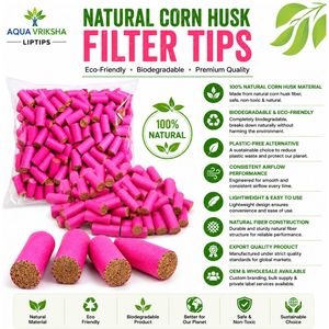 LIPTIPS Filtros de Paja de Maíz Natural, Filtros Ecológicos Biodegradables para Cigarrillos y Cigarros |   Color Rosa | Tamaño 9x20mm - Product Image 6