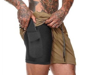 Nouveauté été : Short homme double couche, taille personnalisée, multi-poches, séchage rapide, respirant, écologique, camouflage, couleur personnalisable - Product Image 4