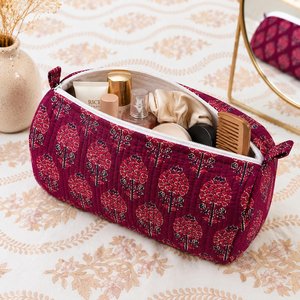 Ensemble de trousses à cosmétiques à imprimé floral bohème avec fermeture à glissière, sacs de rangement portables en trois tailles, sac de voyage de grande capacité - Product Image 5