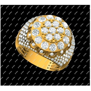 Custom Diamond <b>Rings</b> with Fine <b>Craft</b> for Wedding Engagement Party Wear Available For Export Price From India - Product Image 1
