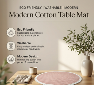 Ensemble de sets de table en crochet personnalisables de luxe pour la maison, la cuisine, le restaurant, en coton premium avec dentelle - Product Image 2