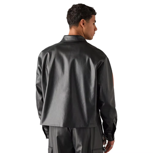 Chaqueta de moto de seda de alta calidad para hombre, estilo urbano, con cremallera, cuello alto, talla grande, calefactable, para invierno, venta al por mayor - Product Image 5