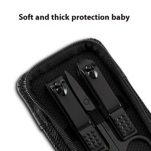 Kit de Manicura y Pedicura de Lujo de 6 Piezas Personalizable de Fábrica, Cortaúñas de Acero Inoxidable de Alta Calidad, Bolsa Negra con Cierre - Product Image 3