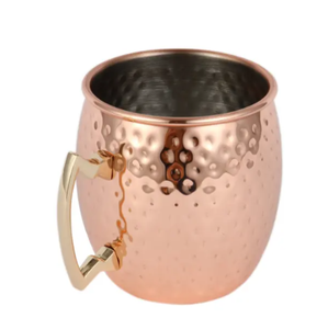 Mug à Moscow Mule en acier inoxydable martelé et cuivre - Product Image 2