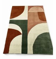Tapis en laine tufté à la main de qualité supérieure, à poils longs, extra épais, imperméable et antidérapant pour salon, chambre à coucher, décoration intérieure, prix de gros