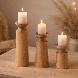 Metal Eco-Friendly Handmade Wedding <b>Candle</b> <b>Stick</b> Holder Set Natural Finish Home Decoration Nordic Style Three Sizes - Product Image 3