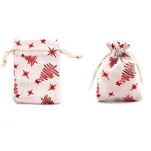 Logo personnalisé imprimé écologique toile de jute toile de jute toile de jute cordon pochette jute café cadeaux de noël sac à provisions avec poignée en corde - Product Image 3