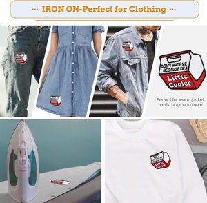 No me odies porque soy un poco más fresco parche bordado hierro en coser palabras parche DIY accesorio Punk Skull Cool parches - Product Image 2